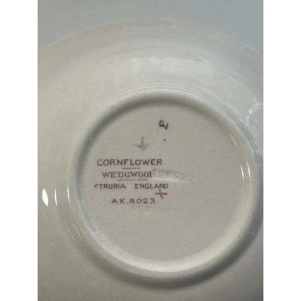 10pc Wedgwood Cornflower Etruria England  6.5
